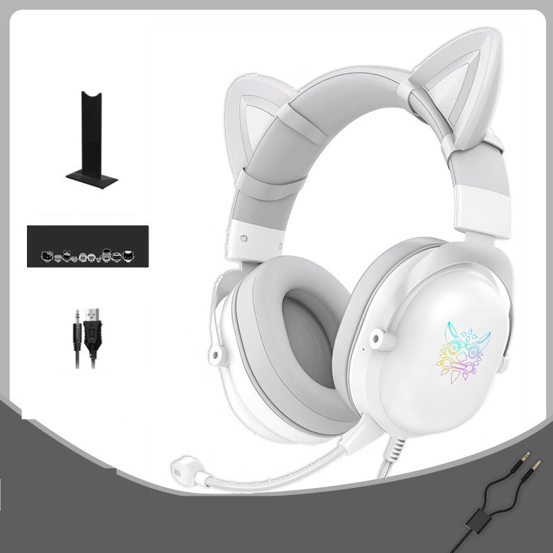 Head-Mounted Wired Gaming Headset for Girls