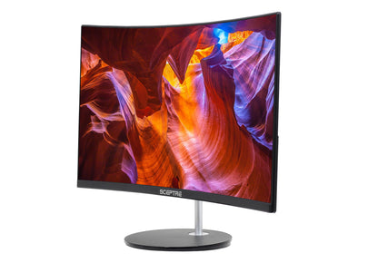 24-Inch Curved 1920x1080 LED Monitor with HDMI and VGA, 75Hz Refresh Rate, 8ms Response Time - Model C248W-1920RN