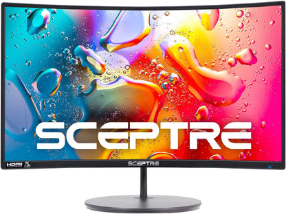 Curved 24-Inch Gaming Monitor 1080P R1500 98% Srgb HDMI X2 VGA Build-In Speakers, VESA Wall Mount Machine Black (C248W-1920RN Series)