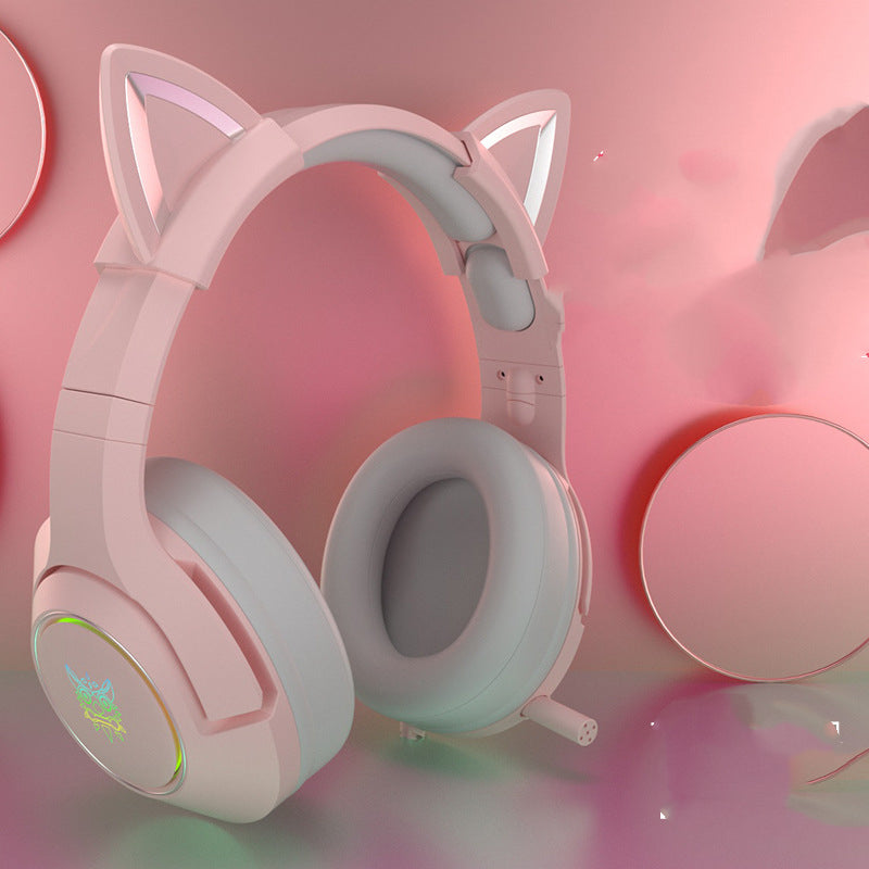 Head-Mounted Wired Gaming Headset for Girls