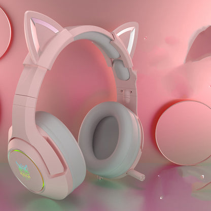 Head-Mounted Wired Gaming Headset for Girls