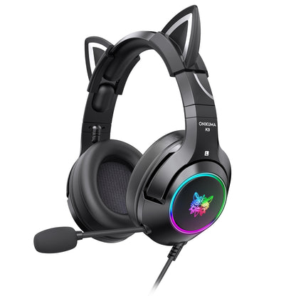 Head-Mounted Wired Gaming Headset for Girls