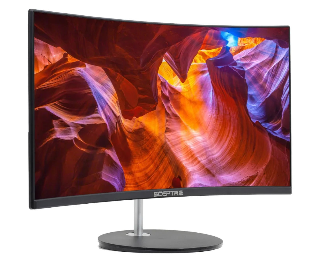 24-Inch Curved 1920x1080 LED Monitor with HDMI and VGA, 75Hz Refresh Rate, 8ms Response Time - Model C248W-1920RN