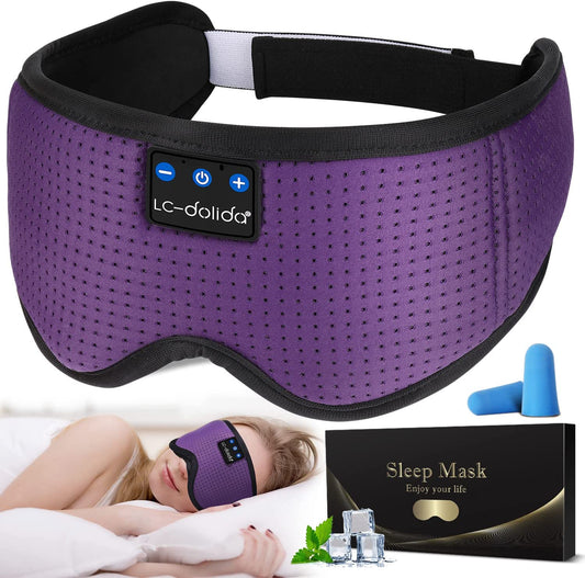 Bluetooth Wireless Music Eye Mask with Ultra-Thin Stereo Speakers for Comfortable Sleep
