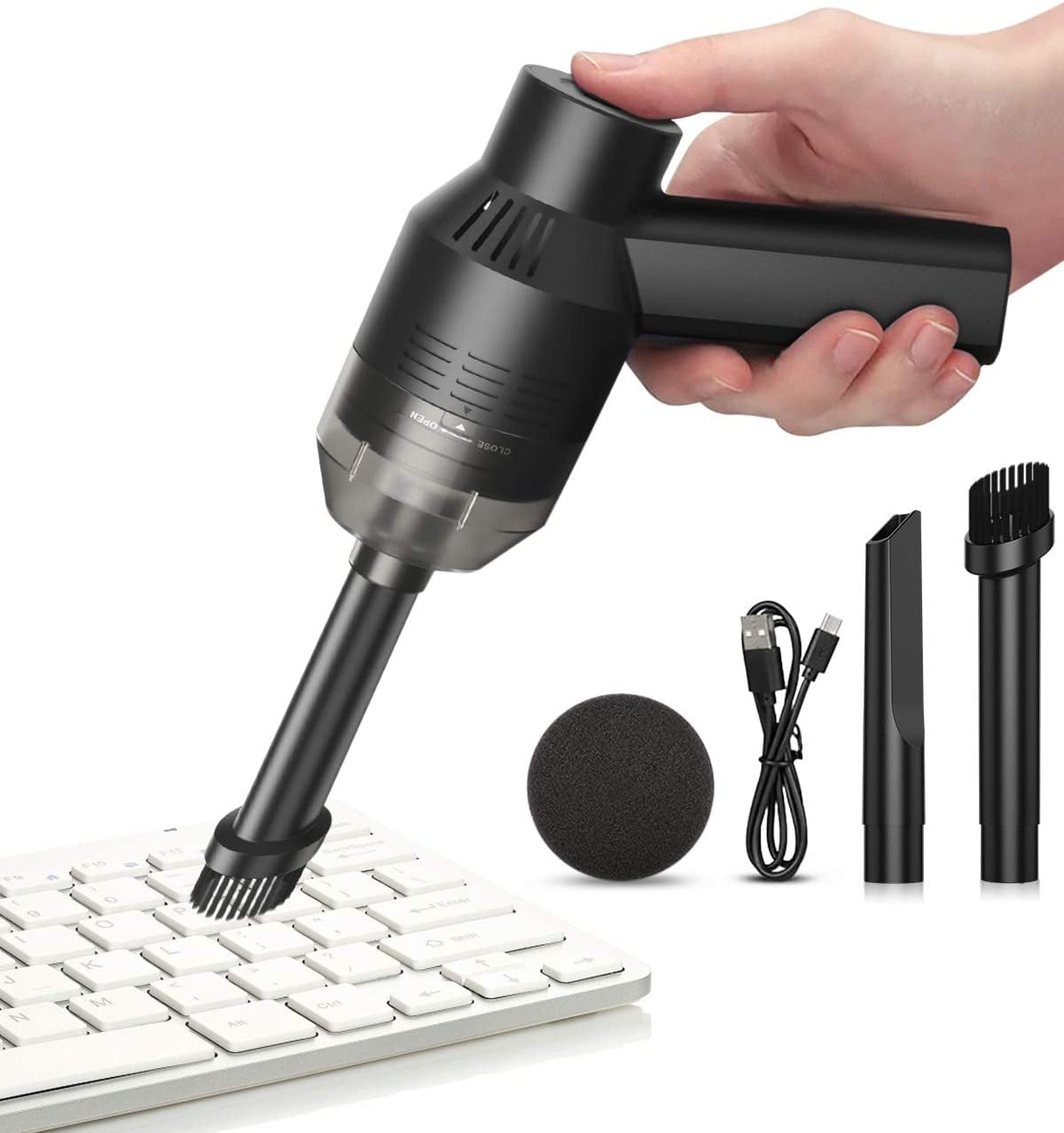 Rechargeable Cordless Mini Vacuum Cleaner for Efficient Dust and Debris Removal from Keyboards, Laptops, Pet Areas, and Sewing Machines