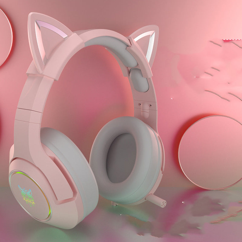 Head-Mounted Wired Gaming Headset for Girls