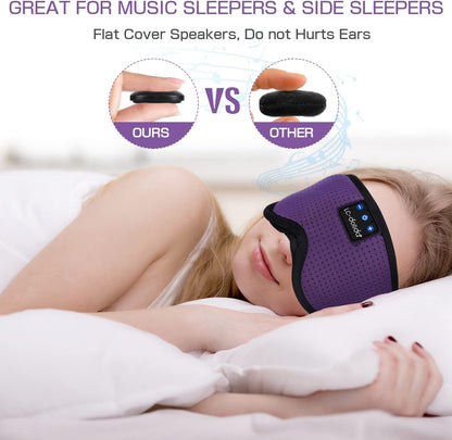 Bluetooth Wireless Music Eye Mask with Ultra-Thin Stereo Speakers for Comfortable Sleep