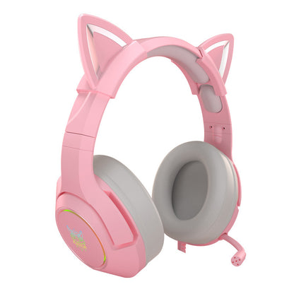 Head-Mounted Wired Gaming Headset for Girls