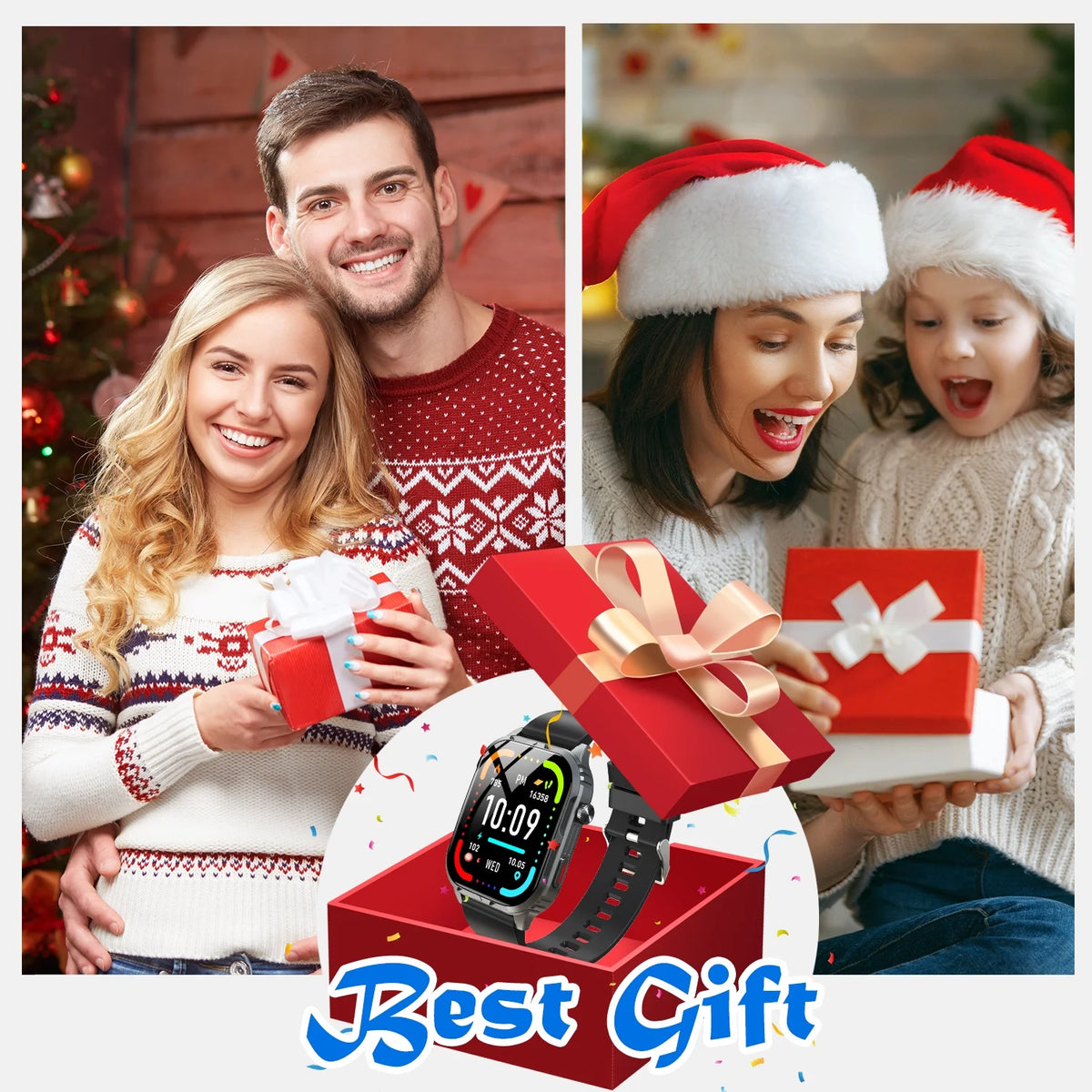 H5 Bluetooth Call Smart Watch, IP68 Waterproof Fitness Tracker for Men and Women, Black