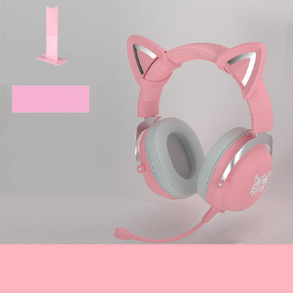 Head-Mounted Wired Gaming Headset for Girls