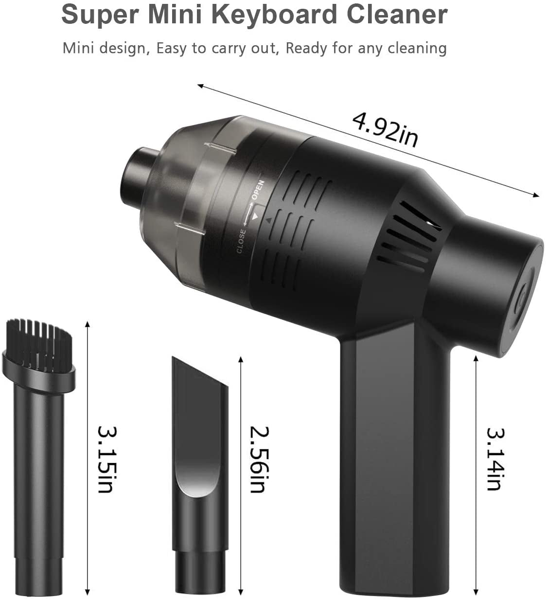 Rechargeable Cordless Mini Vacuum Cleaner for Efficient Dust and Debris Removal from Keyboards, Laptops, Pet Areas, and Sewing Machines