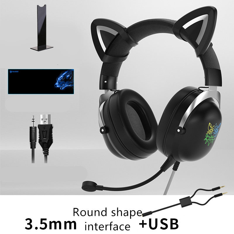 Head-Mounted Wired Gaming Headset for Girls