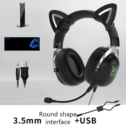 Head-Mounted Wired Gaming Headset for Girls
